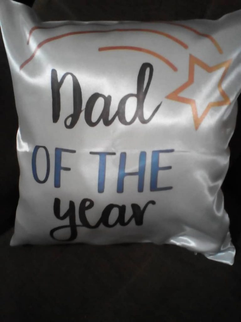 Dad of the year cushion